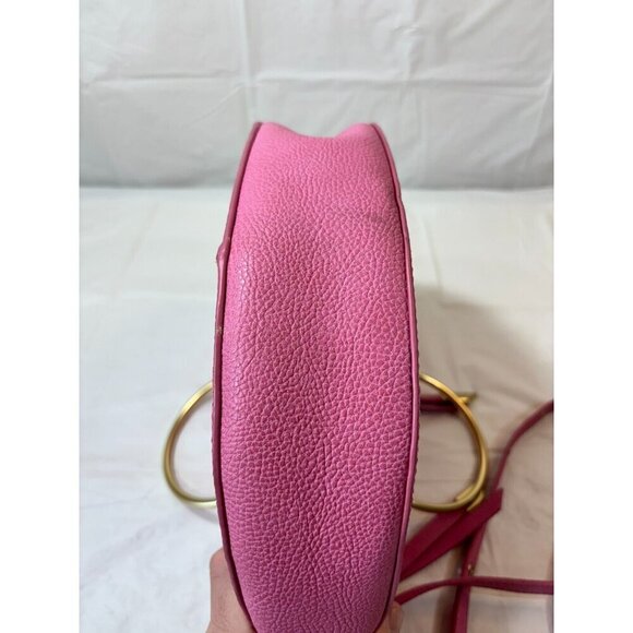Foley & Corinna Rose Pink Faux Leather Limelight City Crescent Handbag - Picture 7 of 14